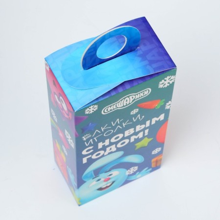 New Year. Gift box New Year's surprise "Smeshariki" License 11 x 6 x 21 cm (+4 cm).-3