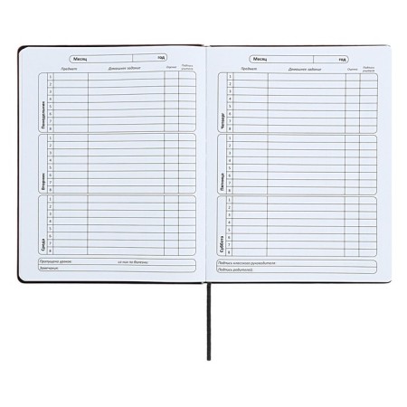 Universal diary for grades 1-11 Oxford, a solid cover of artificial leather, lies, 48 ​​sheets, coral spine-6