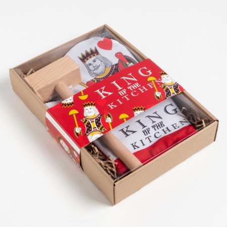 Kitchen set "King, mittens"-a capture of 20x28 cm, a wooden hammer-5