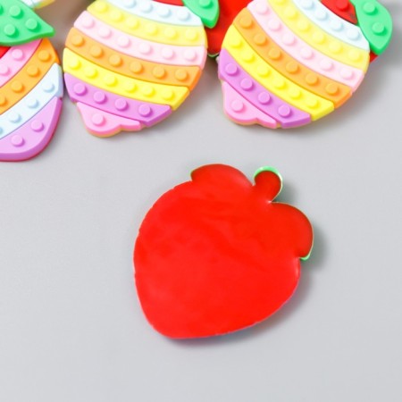 Decor for creativity rubber "strawberries and lemon" set 16 pcs mix 3.5x2.5 cm-3
