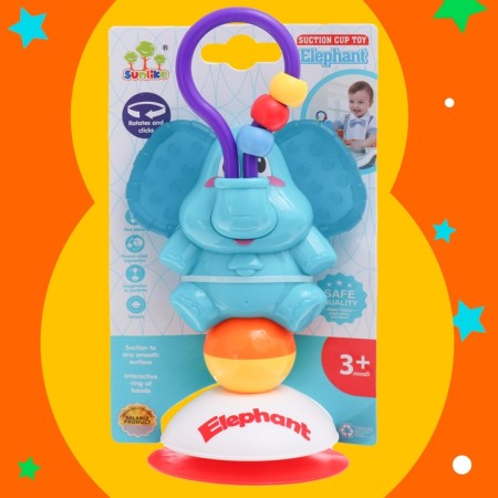 A rattle on the suction cup "Elephant"-5