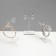 Starrings for earrings openwork, set of 3 pcs., H = 8.5, 10, 12 cm, the color is transparent