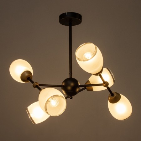 The base for the chandelier loft 6x60W E14 is black-9