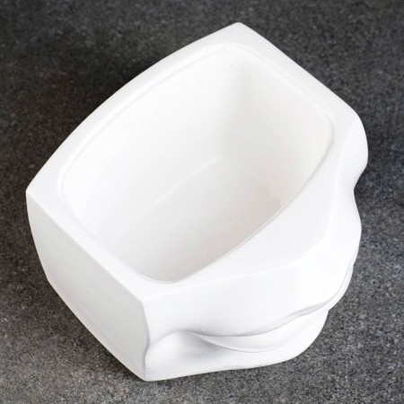 Kashpo - organizer "David's lips" white, 16x11.5x16cm-5