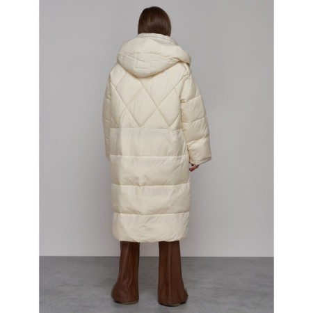 Coat insulated winter female, size 44, color light-beige-3