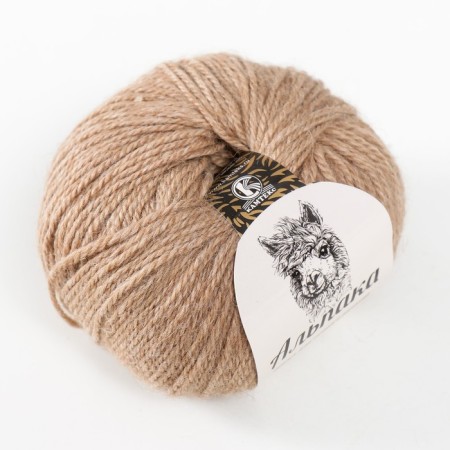 Alpaca yarn 65% alpaca, 20% viscose, 15% acrylic 150m/50g (077 beige dark)-1