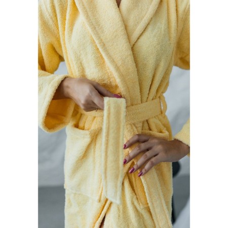Frequency bathrobe, size 48, yellow color-14