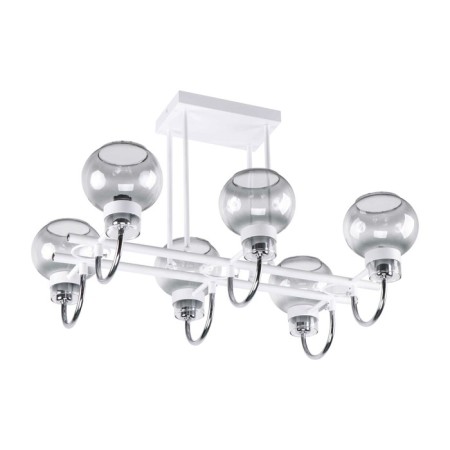 Lamp Ceiling Economy light 10904/6wt+CR SM, 6x40W, E14, 43x43x61 cm, white color