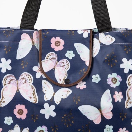 Folding bag on the button, waterproof, the color is blue-2
