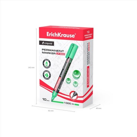 Permanent Erichkrause Liquid LP-600, 2.25 mm, alcohol-based liquid, green-4