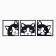 Decoration wall for the interior, panel on a wall of wood "cat", 3 modules 34 x 34 cm