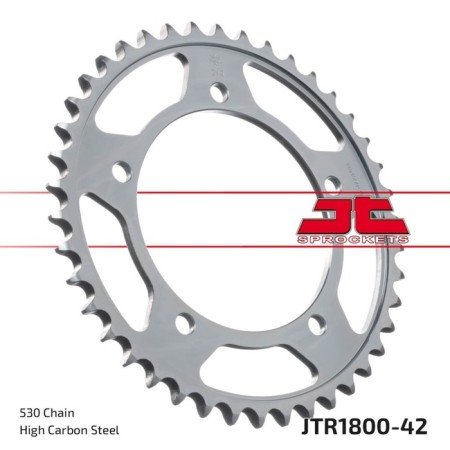 Leader star jt sprockets jtr1800-42, chain 530, 42 teeth