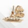 Brooch "Paris" Eiffel Tower, white-green color in gold