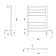 Domoterm electric heated towel rail "Medea" P8, 500x800 mm, right, white matte