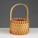 Wicker basket, rattan, 17x12.5/26 cm, 1 pc., Natural