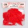 A set of feathers for decor 10 pcs., Size 1 pcs: 10 × 2 cm, red color