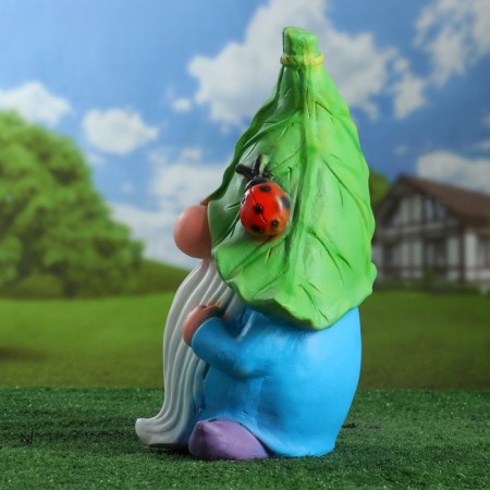Garden figure "Dwarf with God's cow" 40x31x23cm-1
