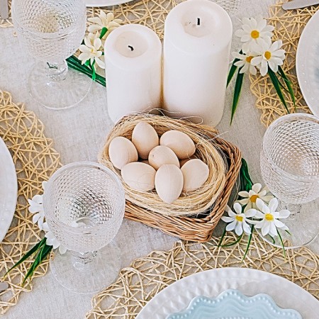 Wood painting "Nest with eggs", 10 pcs.-5