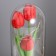 Night "Tulips" LED 3HAAA Red 10.5x10.5x22cm