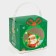 Folding box with a New Year's green window 10 x 10 x 12 cm