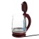Electric kettle WillMark WEK-2005G, glass, 2 l, 2200 W, LED lighting, burgundy