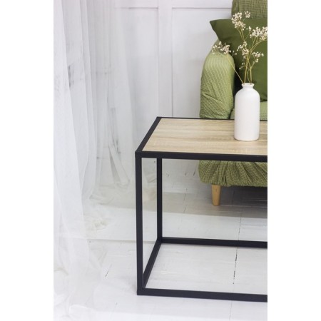 Table Journal Loft with chipboard, 941x488x488, black MuAr/Dub Sonoma-2