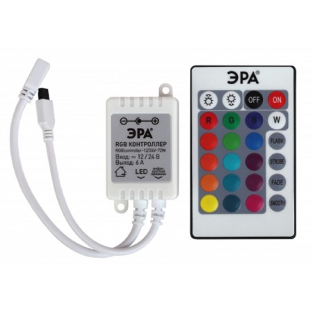 ERA controller, for RGB tape, 12 V, 72 W, 6 A, IP20, remote control