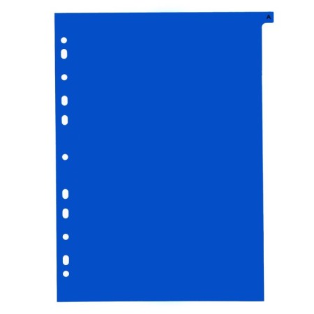 A set of A4 Office-2000 sheets, alphabetical A-I, 20 sheets, colored, plastic 140 μm-3