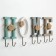 Decorative clothing hooks "Home", a letter with a hook 26 x 12 cm