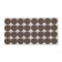 Furniture round tundra, d = 18 mm, 32 pcs., Polymer, brown color