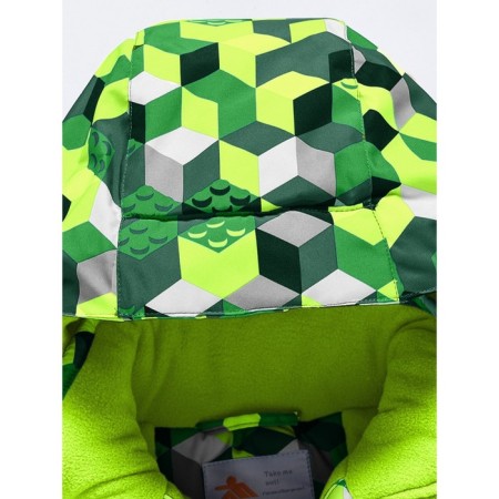 Ski costume for a boy, height 122 cm, green color-20