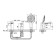 Bath mixer D&K Berlin Steinbeis DA1434916, one -rod, built -in, chrome/white