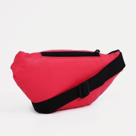 Lightning waist bag, external pocket, fuchsia color-2