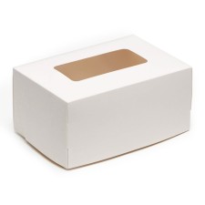 The box is folding, with a window, white, 15 x 10 x 7 cm, set 10 pcs.
