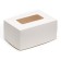 The box is folding, with a window, white, 15 x 10 x 7 cm, set 10 pcs.