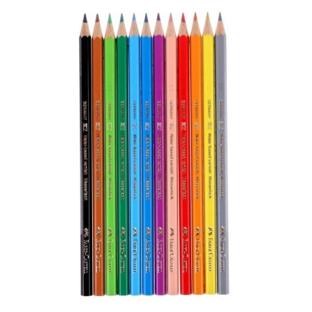 Pencils 12 colors Faber-Castell Eco "Castle" 1201 7/2.8 mm, hexagonal housing, without a sharpener-1