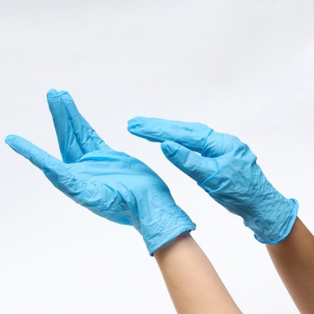 Medical, nitrilum, non -puddy, non -sterile gloves, size m, 50 pairs, blue-2