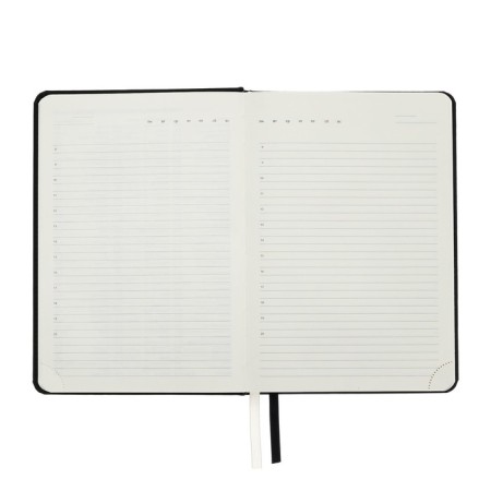 Leduced Diary A5, 160 sheets, Devente.emblem, firm cover of artificial leather with foam rubber, lies, block 70 g/m2, black-6