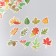 Stickers for creativity "leaves" embossing gold set 48 pcs 9x7x0.8 cm