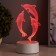 Sensor Lamp "dolphins" LED 7 USB colors/from batteries white RISALUX