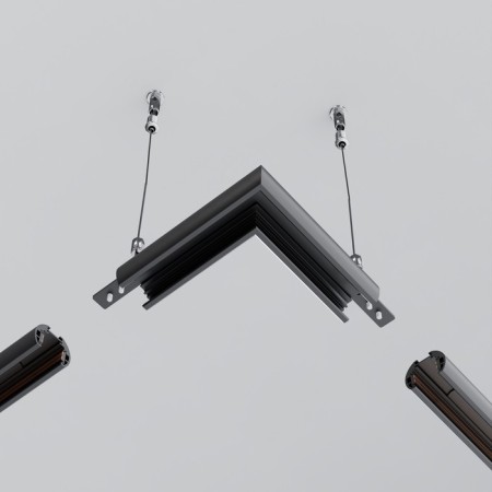 Corner Connector for the round low -profile busbar Exile, black-3
