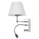 Bra Elba, 1x60W E27 + 1x3W LED, 3000K, 210LM, chromium color