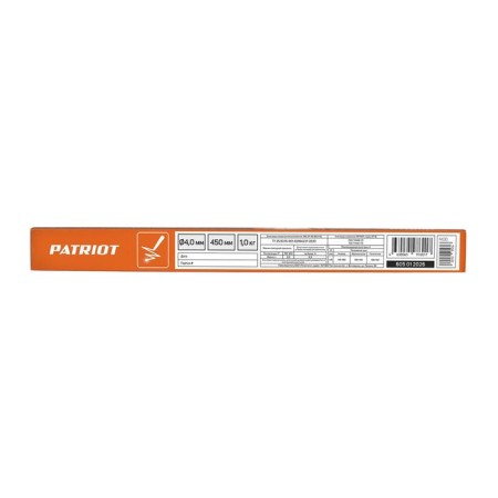 Welding electrodes Patriot, Mark ER46, D = 4 mm, 450 mm, 1 kg-3