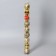 Set of balls plastic D-6 cm, 9 pcs "Christmas tree in lace" gold