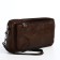 Male bag over the shoulder, artificial leather, brown color