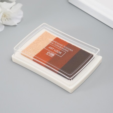 Stamping pillow 4 colors "Brown palette" 7.8x5x1.8 cm-1