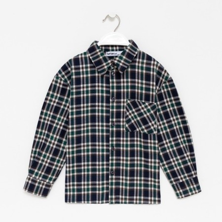 A shirt for a boy in a cage KAFTAN, p. 34 (122-128 cm)-5