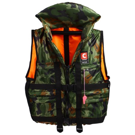 Rescue vest with the headrest "Captain", two -sided, medium, 80 kg