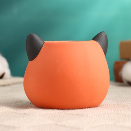 Kashpo "Good Fox", 9x9x7cm, Red-3