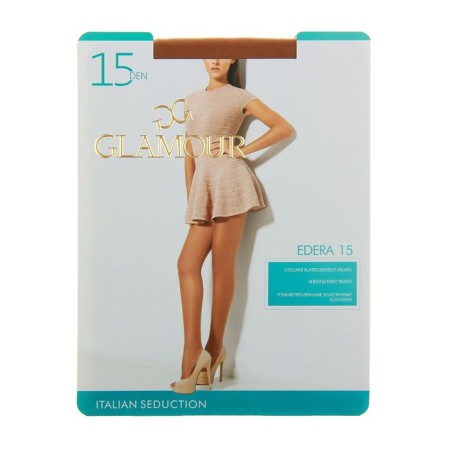 Female Kapronovy tights, Glamor edera 15 color light tan (miele), size 5-1